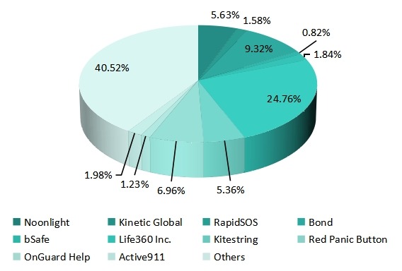 2019年女性安全軟件公司的市場份額